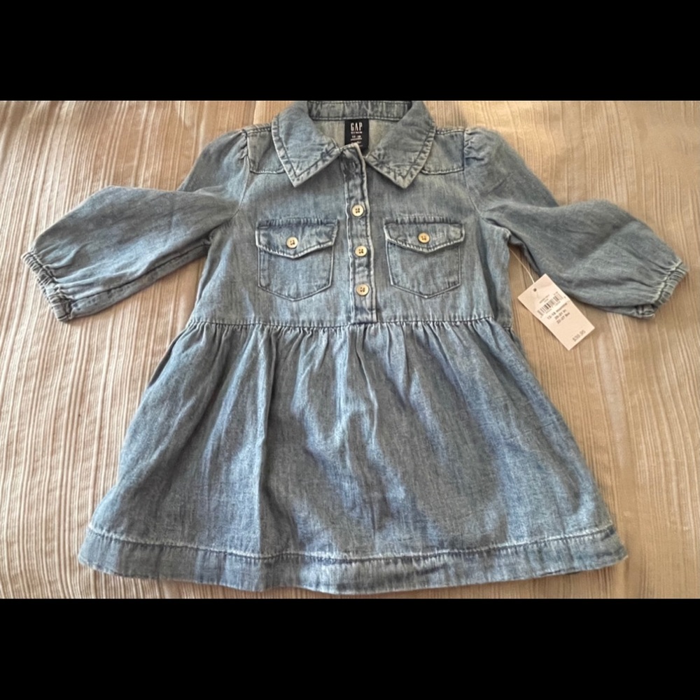 NWT baby gap jean dress 12-18 months